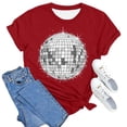 thumbnail image 4 of DHFJKG Disco Party T Shirts For Women Short Sleeve Crewneck Loose Fit Soft Graphic Tee Summer Fashion Outfits Lightweight Trendy Tops, 4 of 5