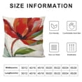 thumbnail image 5 of ONETECH  Ink Oil Painting Watercolor Red Orange Poppy Flower Gift for Flower Lover Decorative Throw Pillow Cover Case Home Living Room Bed Sofa Car Cotton Linen Square, 5 of 5