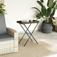 thumbnail image 5 of vidaXL Folding Tray Table TV Dinner Outdoor Garden Patio Furniture Poly Rattan, 5 of 42