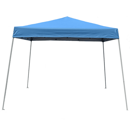 Impact Canopy 10'x10' Slant Leg Canopy Instant Pop Up Portable Shade Tent with Carrying Bag, Blue