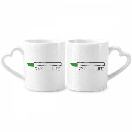 

Life Energy Progress Bar Pregnant Baby Mother Couple Porcelain Mug Set Cerac Lover Cup Heart Handle