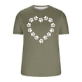 thumbnail image 4 of FAIWAD Men Summer Tops Short Sleeve Round Neck Printed T-Shirts Slim Stretch Workout Tops, 4 of 5