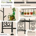 thumbnail image 6 of Plant Stand Indoor Outdoor, 3-Tier Heavy Duty Metal Shelves, Display up to 14 Multiple Plants, Tall Plant Holder with Plant Hanger, Suit for Patio Living Room Garden Balcony, 5 Hooks, Black, 6 of 7