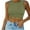 Army Green, variant on Women Tank Tops High Neck Sleeveless Cutout Racer Back Going Out Crop Tops Shirts Summer Y2K Outfits (Black,XXL)