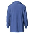 thumbnail image 2 of Hooded Long-sleeve Inspirational Tee Shirt (Heather True Royal, XS), 2 of 4