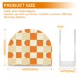 thumbnail image 4 of Yayeee Napkin Holder for Table Set of 2 Kitchen Paper Tissue Organization, Orange Checkered Pattern, 4 of 8