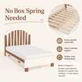 thumbnail image 4 of Miniyam Twin Size Kids Bed Frame with Storage Drawer, Wooden Platform Bed, Beige & Natural, 4 of 7