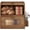 Retro Brown, variant on Roll Top Bread Box for Kitchen Countertop, Keep Fresh Longer, Easy to Maintenance, Double Layer Vintage Wooden Breadbox with Window for Homemade Bread, Sandwich Loaves, Baked Goods (Retro Brown)