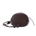 thumbnail image 3 of Genuine Leather Bucket Bag, Women's Grainy Drawstring Shoulder Crossbody Handbag Purse, 3 of 7