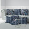 thumbnail image 7 of Peacock Paradise Indoor/Outdoor Pillow in Indigo 28x28, 7 of 7