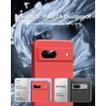 thumbnail image 4 of 3 in 1 for Google Pixel 7A Case, with 2 Pack Screen Protector, with Full Camera Cover Protection，Liquid Silicone Slim Shockproof Protective Phone Case [Microfiber Lining] (Red), 4 of 12