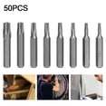 thumbnail image 5 of 50pcs 4mm Small Hex Shank Screwdriver Bits Set for Torx Plum Blossom Head Tools, T8H, Durable Torx Plum Blossom Bits, Professional Screwdriver Set for Power Tools, 5 of 7