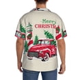 thumbnail image 5 of Xecao offers the Merry Christmas 1 for Men's Casual Short-sleeved Shirt, a button-up collared shirt with a pocket, perfect for beach vacations and yacht travel in the XX-Large size., 5 of 7