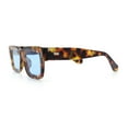 thumbnail image 6 of Hipster Thick Plastic Horn Rim Rectangle Gentleman Fashion Sunglasses Tortoise - Blue, 6 of 8