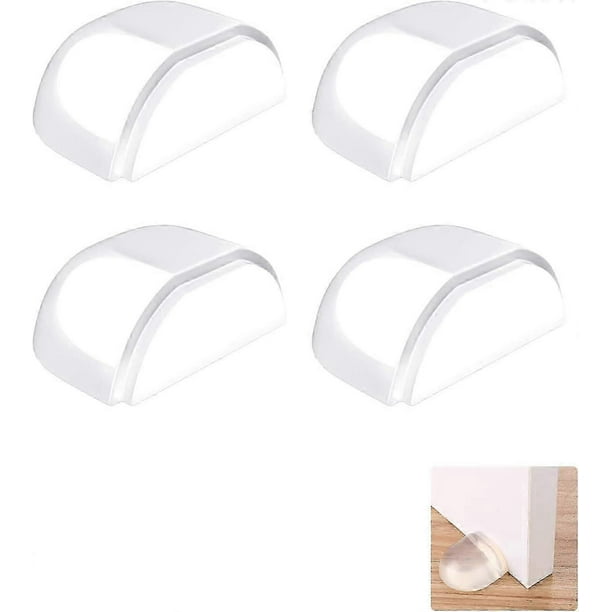 2 Pcs Doorstops, Transparent Doorstops Adhesive Door Stopper For Floor And Parquet