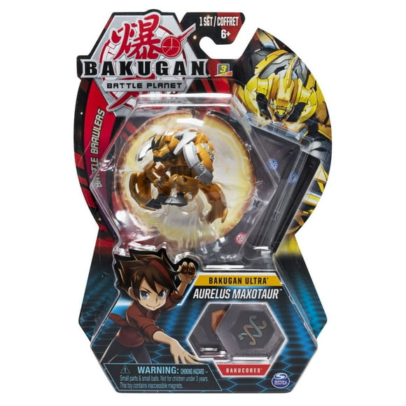 Bakugan Ultra, Aurelus Maxotaur, 3-inch Tall Collectible Transforming Creature, for Ages 6 and Up
