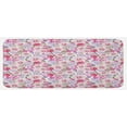 thumbnail image 1 of Watercolor Kitchen Mat, Blossoming Field in Graceful Spring Theme Fresh Carnation Poppy Peony, Plush Decorative Kitchen Mat with Non Slip Backing, 47" X 19", Lavender Pink Green, by Ambesonne, 1 of 1