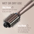 thumbnail image 4 of Infiniti PRO Conair 2-in-1 Hair Dryer Brush, Thermal Brush Wet-or-Dry Hot Air Styler for All Hair Types, Large Oval Barrel, 4 Bristle Types to Volumize, Smooth, and Refresh, Mocha Mauve, 4 of 10