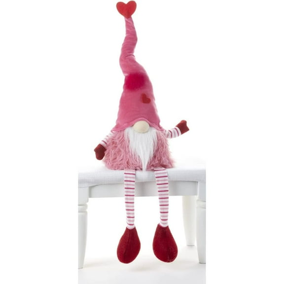 Delton 7.1 X 18.1" V-Day Pink Kiss Gnome