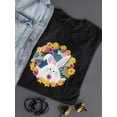 thumbnail image 3 of Cute Bunny And Flowers T-Shirt Women -SPIdeals Designs, Female 4X-Large, 3 of 4