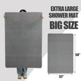 thumbnail image 5 of 58 x 32 Extra Large Shower Mat for Shower Stall Tub, Non Slip Bath Mat Bathroom Accessories, PVC Loofah Mats for Shower and Bathroom, Quick Drying, (Grey, 58"x32"), 5 of 8
