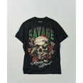 thumbnail image 2 of Reason Men's Savage Skull Snake Print T-Shirt, Black Small, 2 of 3