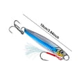 thumbnail image 3 of Señuelo para Pesca Vertical Metal Cebo Duro Artificial Curricán Jigging Trucha () Azul, 3 of 3
