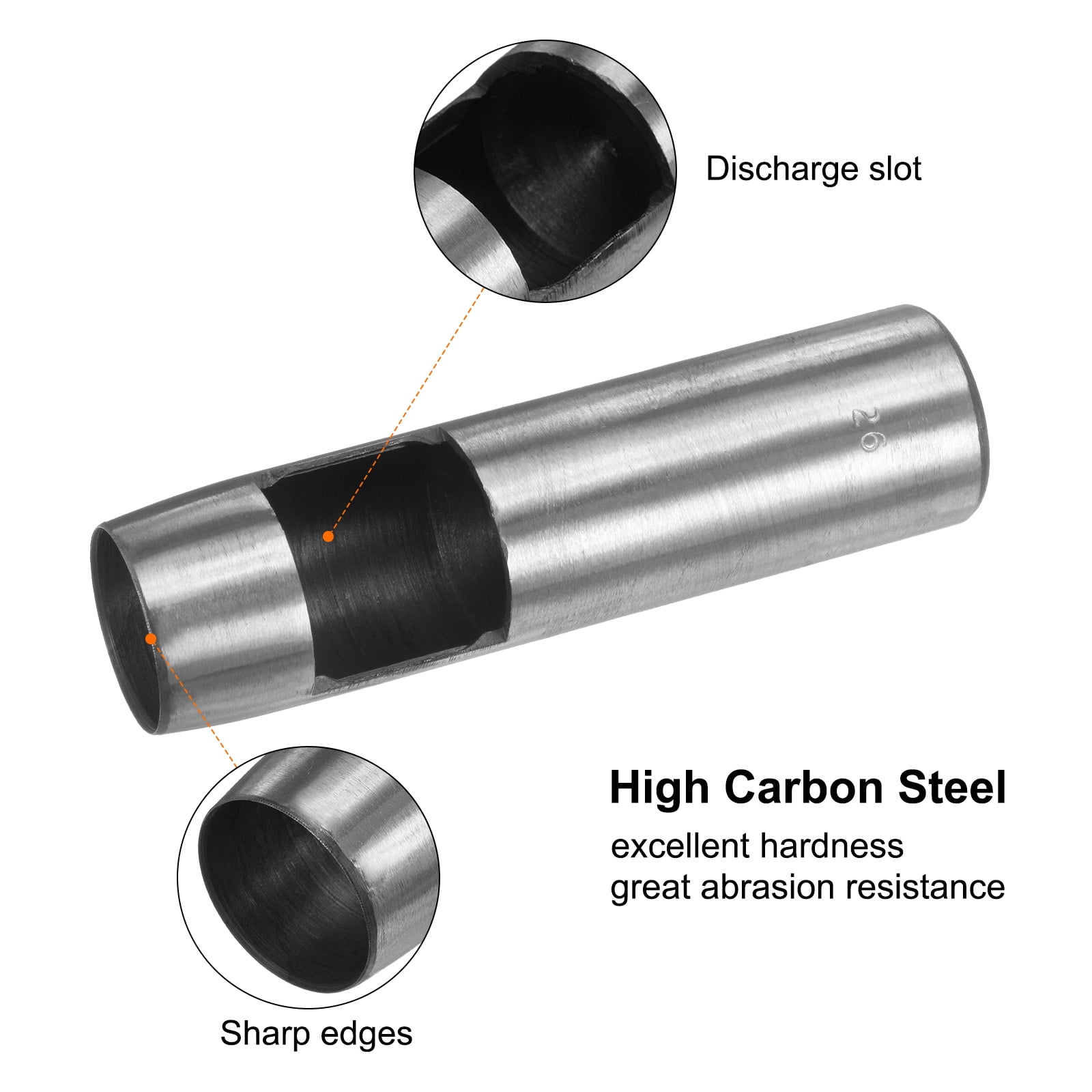 Uxcell Hollow  Punch Tool 26mm Hole Punch Carbon Steel for Watch Belts Leather