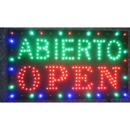 - Creative Motion LED Business Sign: Abierto Open Sign,13566