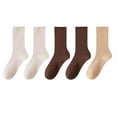 thumbnail image 3 of Kmdttou Women's Mid-calf Solid Color Socks Comfortable Warm Breathable Multicolor Socks Casual Soft Lightweight Quarter Socks, 3 of 4