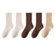 thumbnail image 2 of Calcetines de mujer hasta media pantorrilla de color liso, cómodos, cálidos, transpirables, multicolores, de algodón, 2 of 3