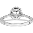 thumbnail image 5 of 14K White Gold 14Kw Oval Halo Diamond Semi-Mount Engagement Ring (Size 7) Made In India rm2058e-050-waa, 5 of 5