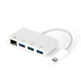 thumbnail image 1 of USB 3.1 Type-C vers USB 3.0X3 avec Adaptateur Ethernet Gigabit - PrimeCables®, 1 of 3