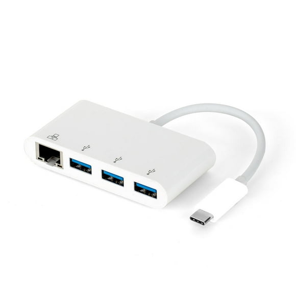 USB 3.1 Type-C to USB 3.0X3 with Gigabit Ethernet Adapter - PrimeCables®
