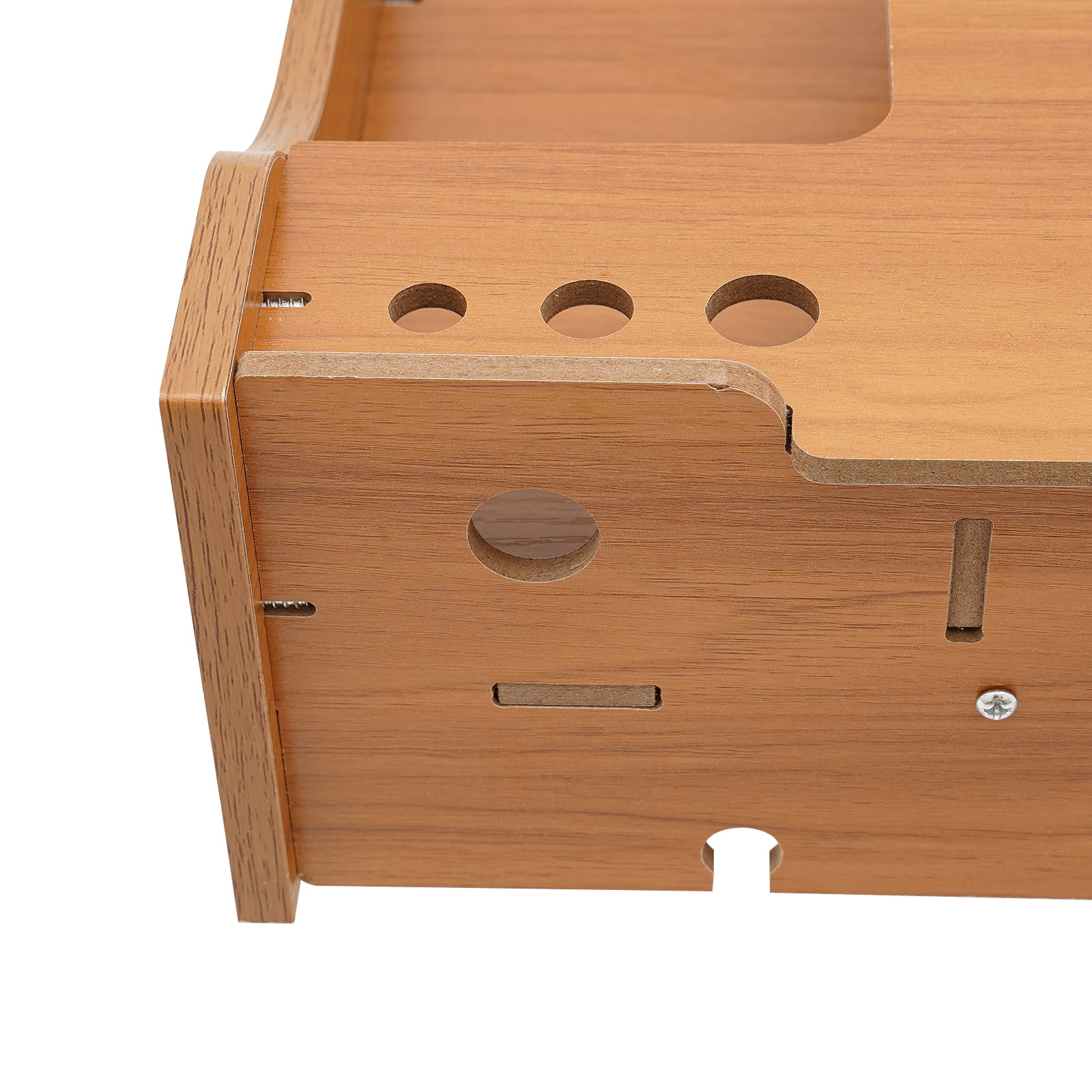 Dwellnix Wooden Monitor Riser Rack w Drawer Computer Laptop PC Stand Desk Organizer