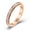Rose Gold, variant on Clear Cubic Zirconia Rotating Finger Ring Titanium Steel Eternity Spinner R10