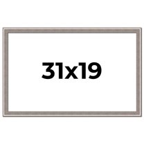 31x19 Frame Grey Real Wood Picture Frame Width 1.25 inches | Interior Frame Depth 0.5 inches | Hans
