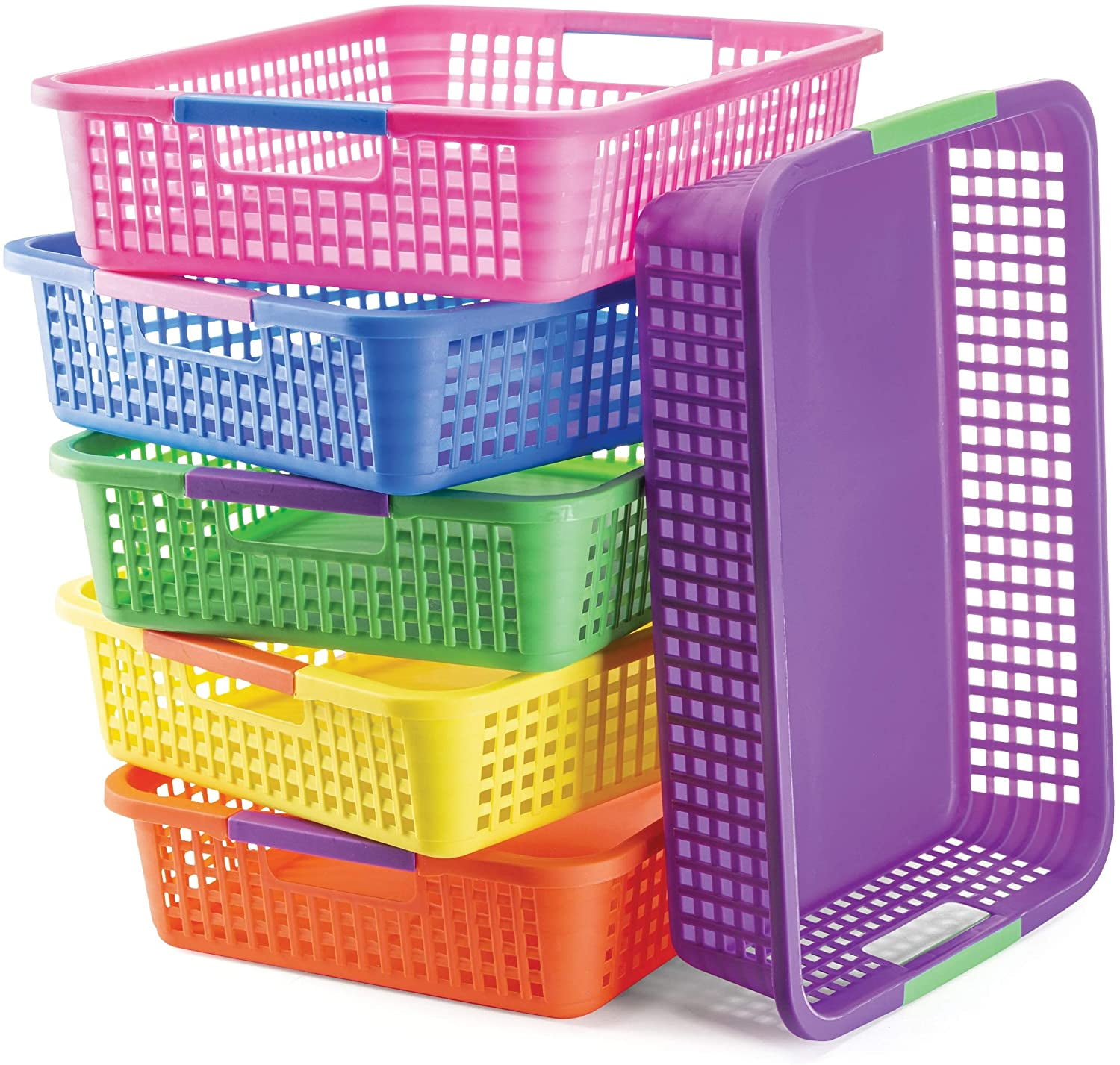 Prextex Classroom Storage Baskets for Papers Crayon and Pencils and Toy  Storage Baskets Pack of 6 