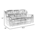 thumbnail image 5 of Bento 84 Inch Double Manual Recliner Sofa- Sandy Brown Polished Microfiber, 5 of 6