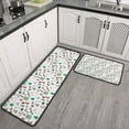 thumbnail image 2 of White Christmas Icon Pattern Kitchen Rugs Sets Of 2,Anti Fatigue Kitchen Mat Rugs Non Slip Washable,Decorative Kitchen Floor Mats for Kitchen,Sink,Laundry,17"X30"+17"X47", 2 of 7