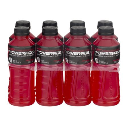POWERADE Fruit Punch, ION4 Electrolyte Enhanced Fruit Flavored Sports Drink, 20 fl oz, 8 bottles pack of 3  ( best by 07/28/2022