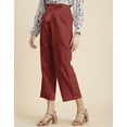 thumbnail image 5 of Moomaya Solid Cotton Trousers For Women, Elastic Waist Pajama Pants, 5 of 8