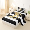 thumbnail image 2 of Erosebridal Cartoon Initial E Twin Sheet Sets for Girl, Stripes Lines Bedding, 3-Piece, 2 of 5