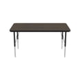 thumbnail image 4 of Correll EconoLine Melamine Top Activity Tables, 24x48" RECTANGULAR, WALNUT BLACK/CHROME, 4 of 5