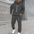 thumbnail image 5 of Aihuaihua Jesus Sweatsuits 2 Piece for Men Religious Letter Graphic Print Sportswear Gym Workout Sets Pullover Hoodies and Sweatpants Dark Gray S, 5 of 5