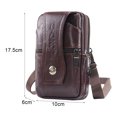 thumbnail image 3 of Bolsa De Mensajero Bolsos de hombro para teléfono de PU para hombre Bolso bandolera de cuatro capas de color sólido (marrón) Tmvgtek Para Estrenar, 3 of 4