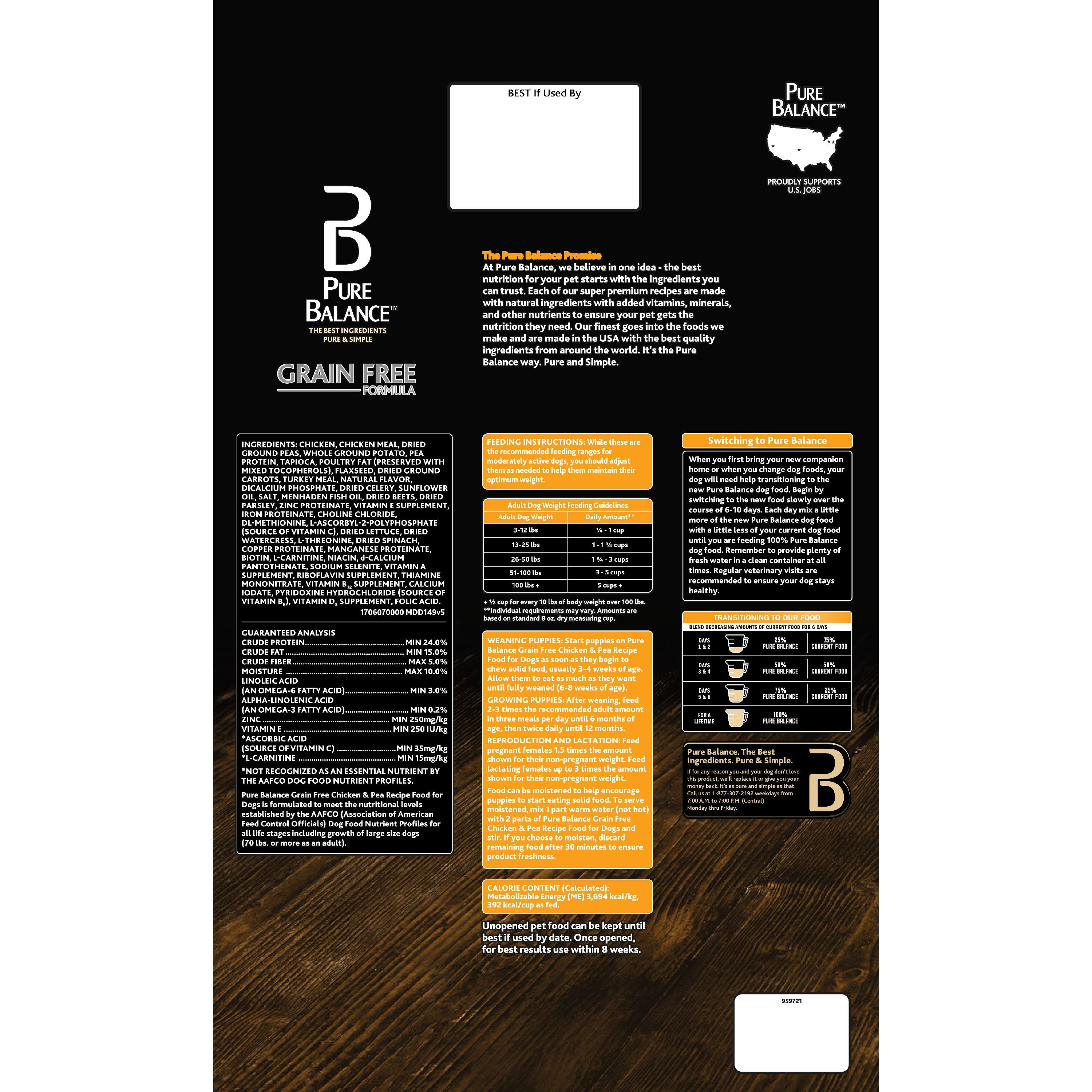 Pure balance dog food nutrition hotsell