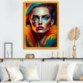thumbnail image 2 of Designart Colorful Sensual Woman In Fur Coat IV Framed Wall Art, 2 of 5