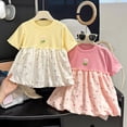 thumbnail image 4 of Mnyotv Short Sleeve Floral Printed Dresses Toddler Baby Girl Summer Clothes Casual Beach Vacation Outfits Size 18-24Months, 4 of 5