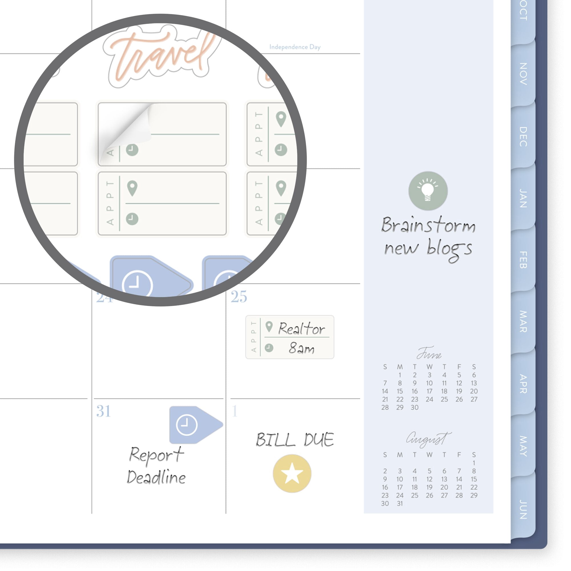 Leah Bisch for Mead Cambridge Academic 2026-2027 Weekly Monthly Planner Bow